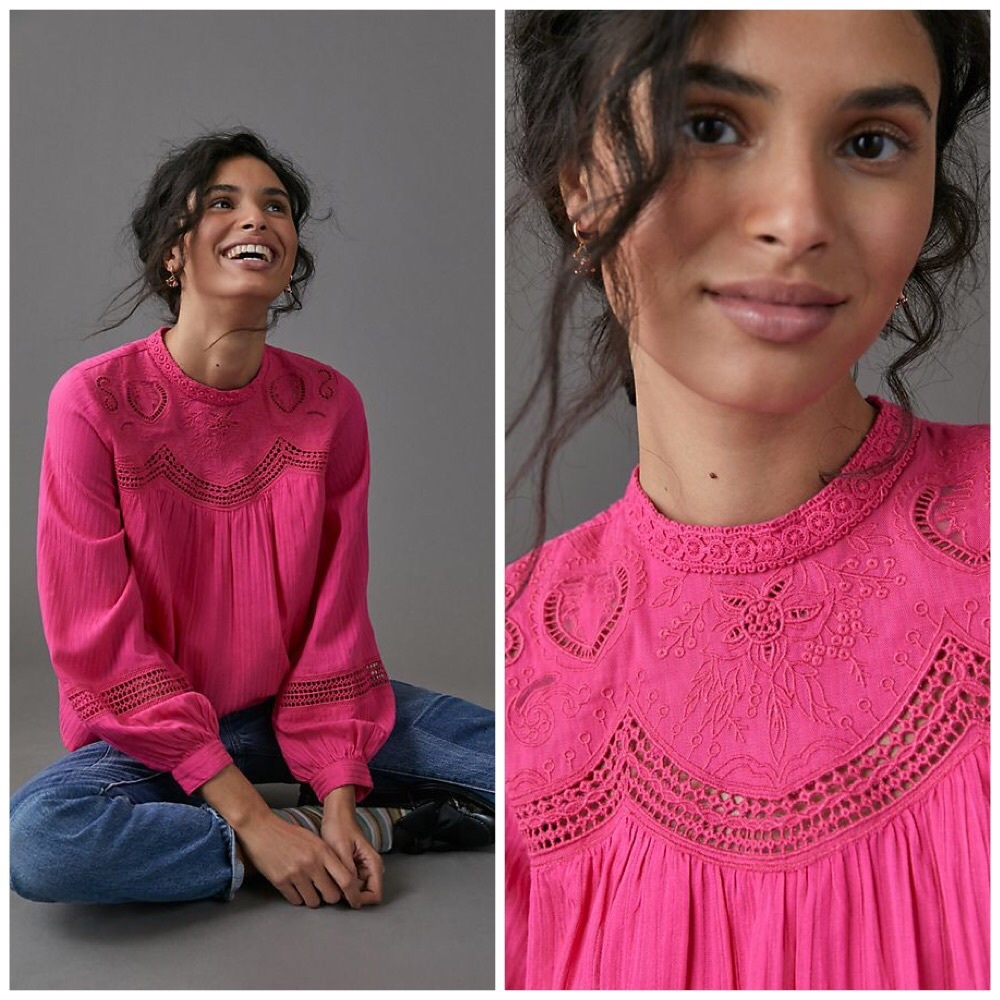 NWT ANTHROPOLOGIE HARMONY LACE BLOUSE